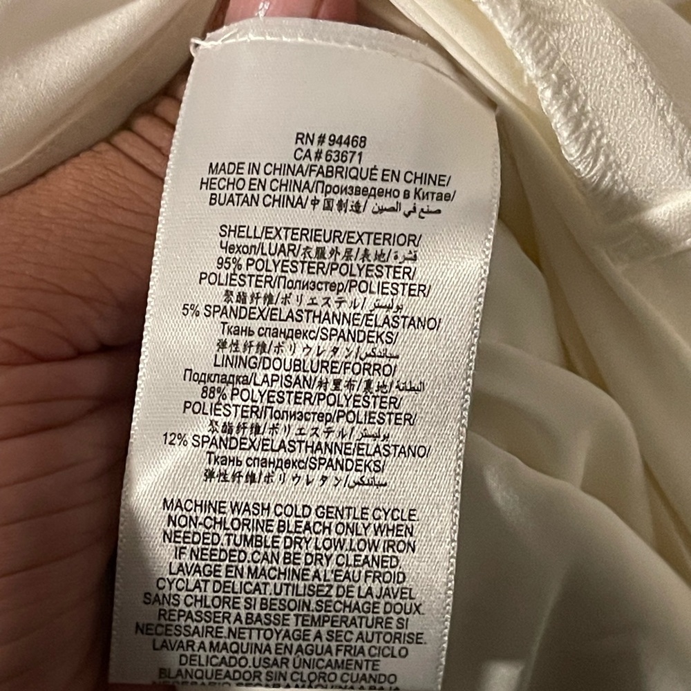 BCBG One Shoulder Cream Dress - Picture 5 of 10